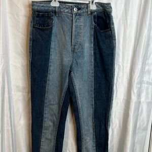 PacSun two tone mom jean